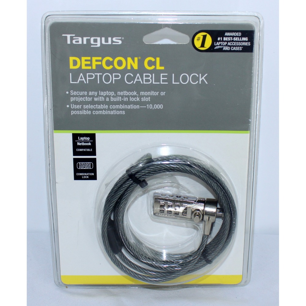 Targus DEFCON CL Laptop Cable Lock Security Combo Lock for Laptops Netbooks